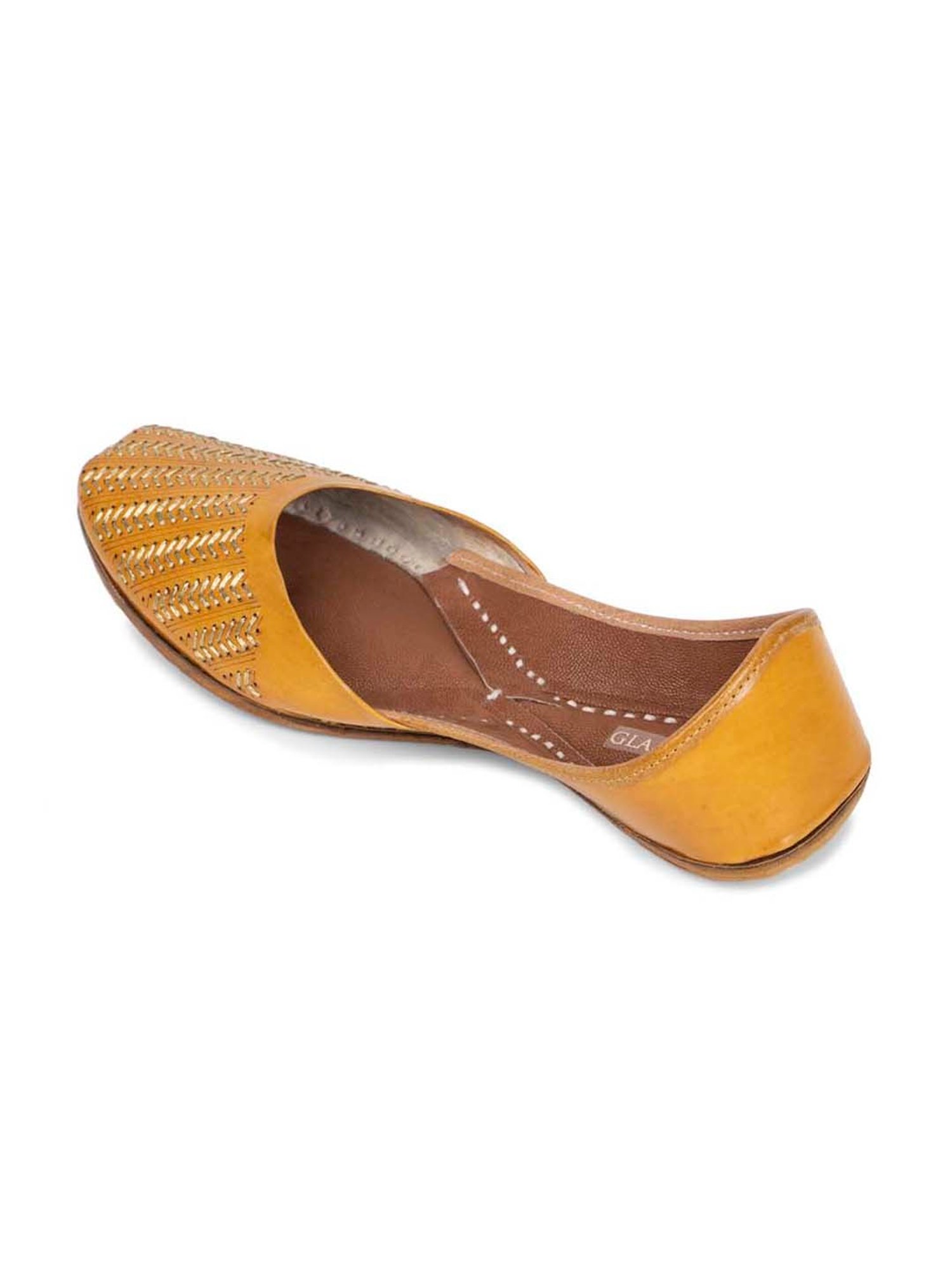 Glam Story Women's Mustard Ethnic Juttis