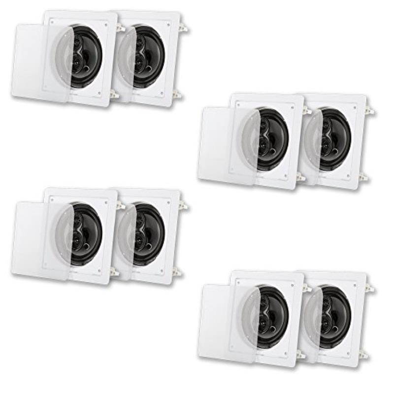 Acoustic Audio CS-I63S Flush Mount In Ceiling Speakers with 6.5" Woofers 4 Pair