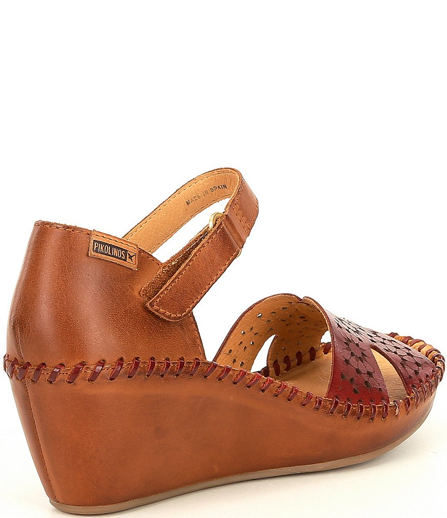 Pikolinos Margarita Leather Wedge Sandals