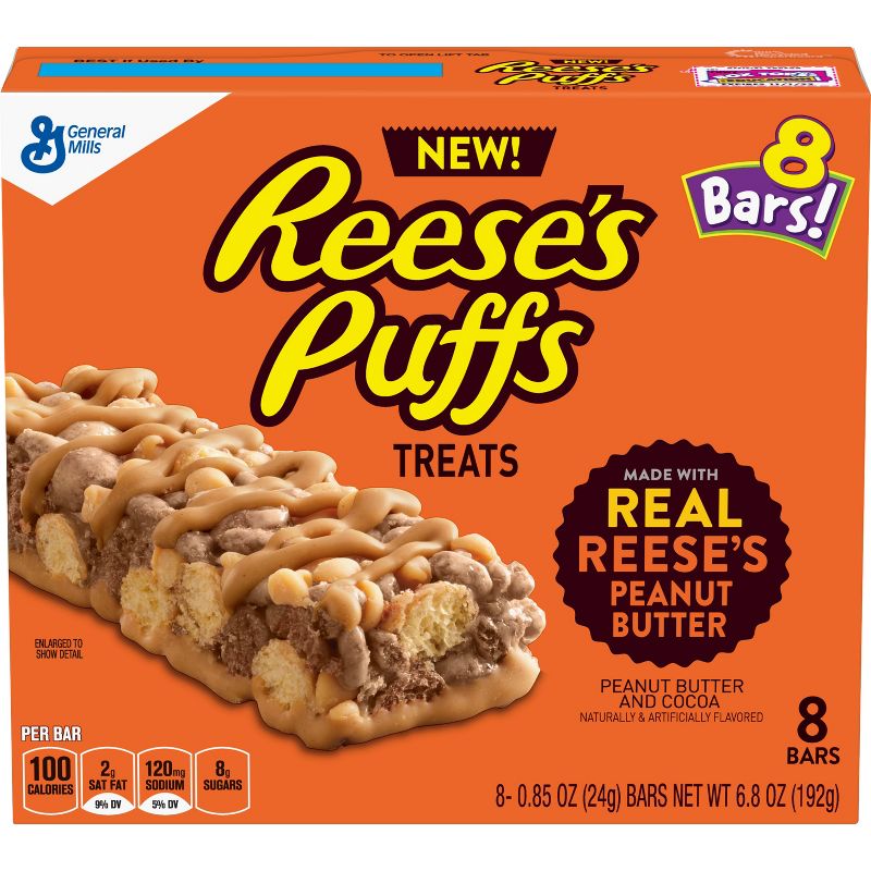 Reese's Puffs Cereal Snack Bars - 8ct