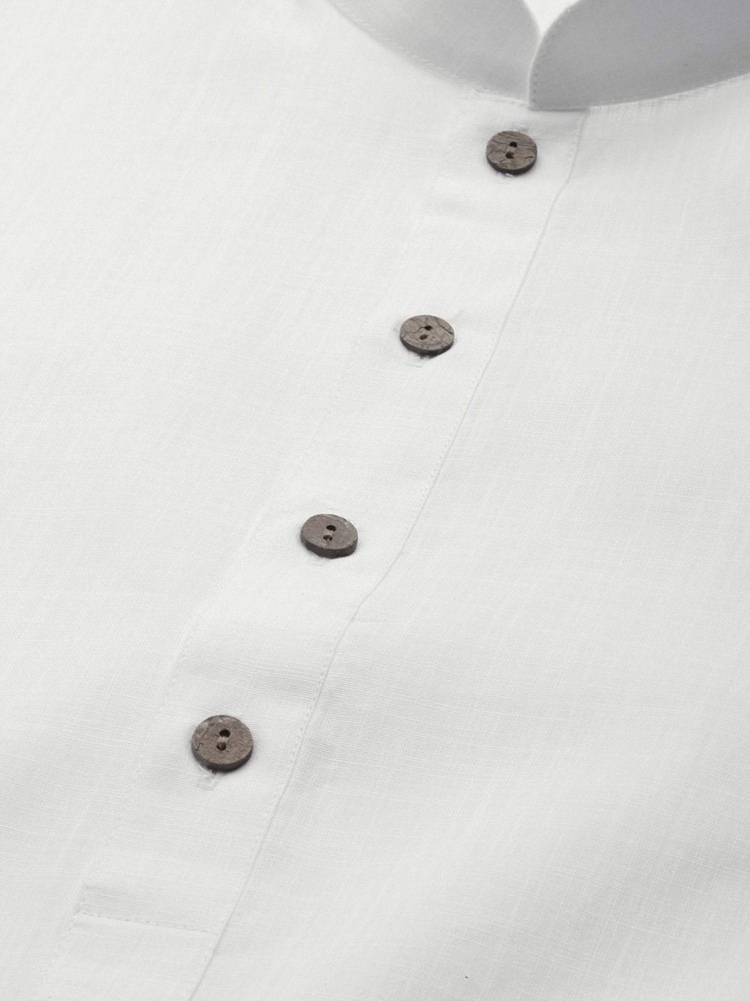 Vastramay White Cotton Straight Fit Kurtas