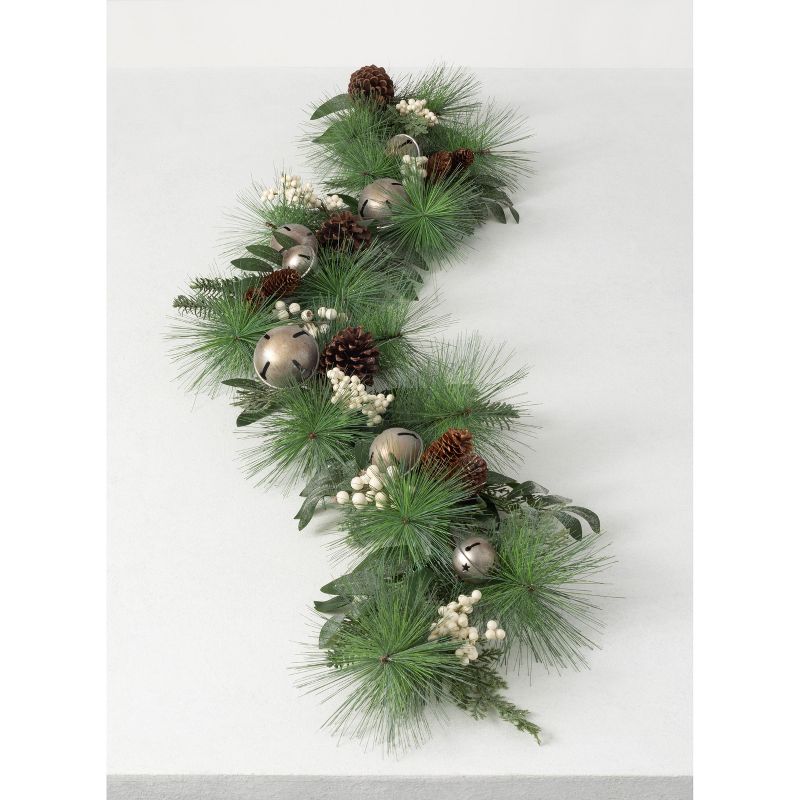 Sullivans 6' Bell & Berry Artificial Garland 72"L White