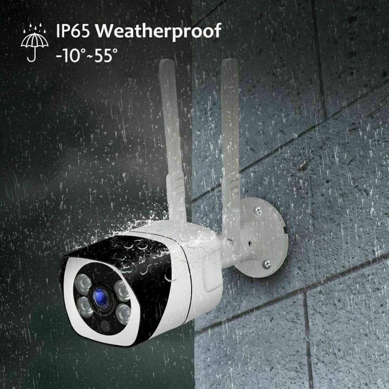 WiFi Outdoor Security Camera 1080P, 110&deg;Wide Angle, Two-Way Audio, Motion Detect