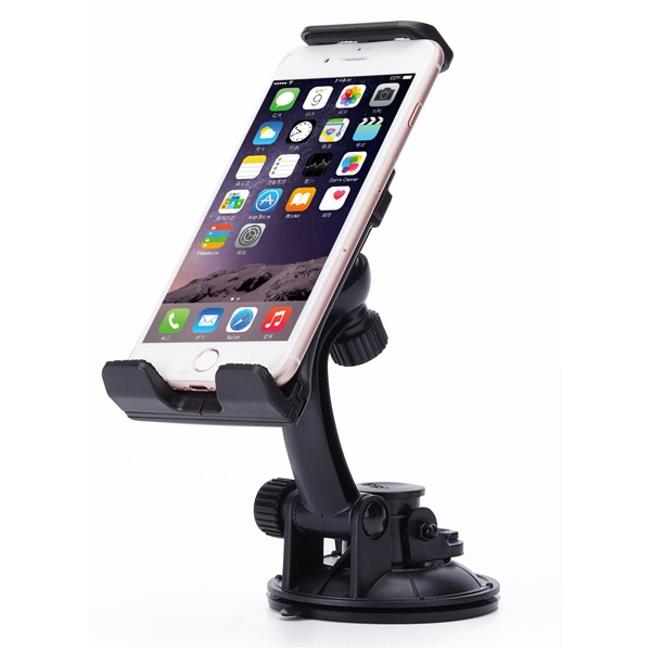 Rotating Car Mount Windshield Dashboard Tablet Phone Holder Swivel Cradle Stand Suction Black W3W for LG V20 V30 - Motorola Droid Turbo 2, Moto Z Droid Force Droid Z2 Force - Samsung Galaxy J3