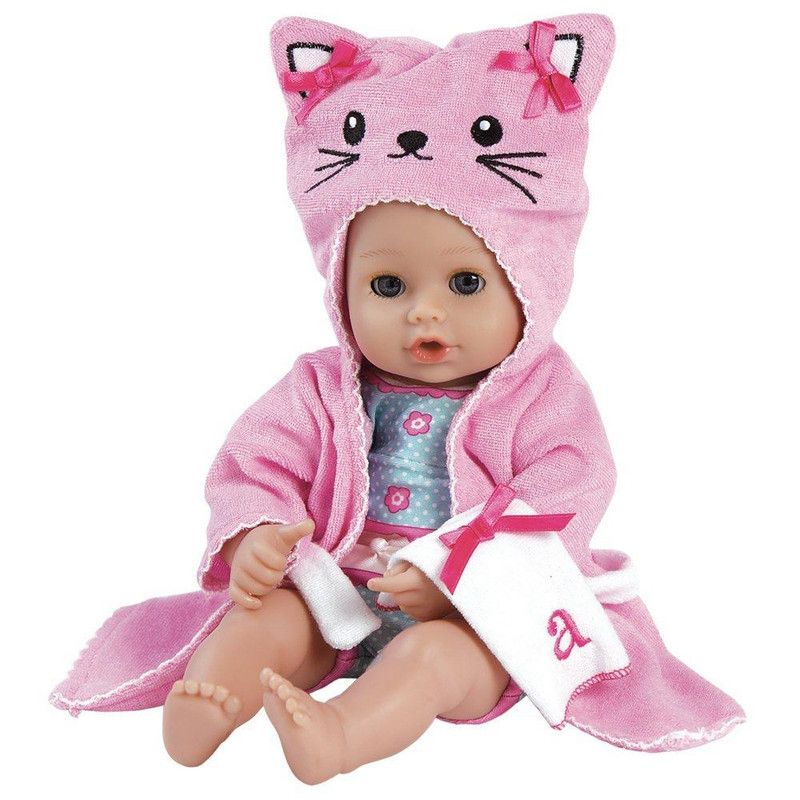 Adora Baby Bath Toy Kitty, 13 inch Bath Time Doll with QuickDri Body
