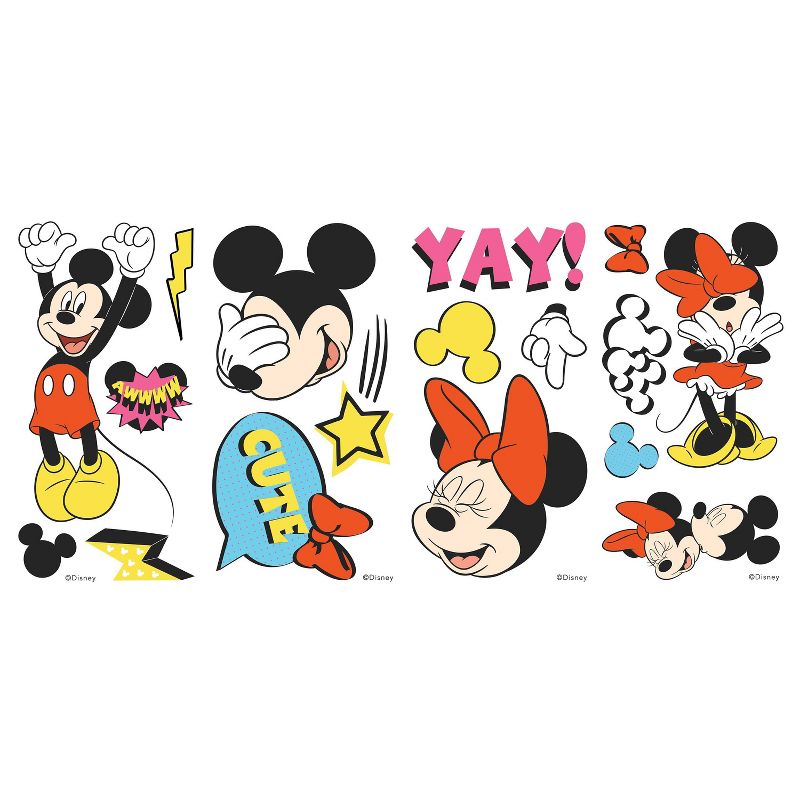 Mickey and Minnie Peel and Stick Wall Decals - RoomMates