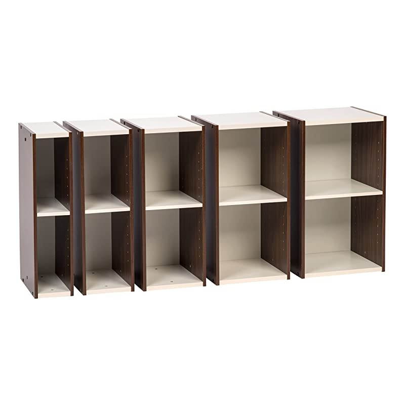 USA UB-6035 Space Saving Unit with Adjustable Shelf, 14"W x 24"H, Walnut Brown