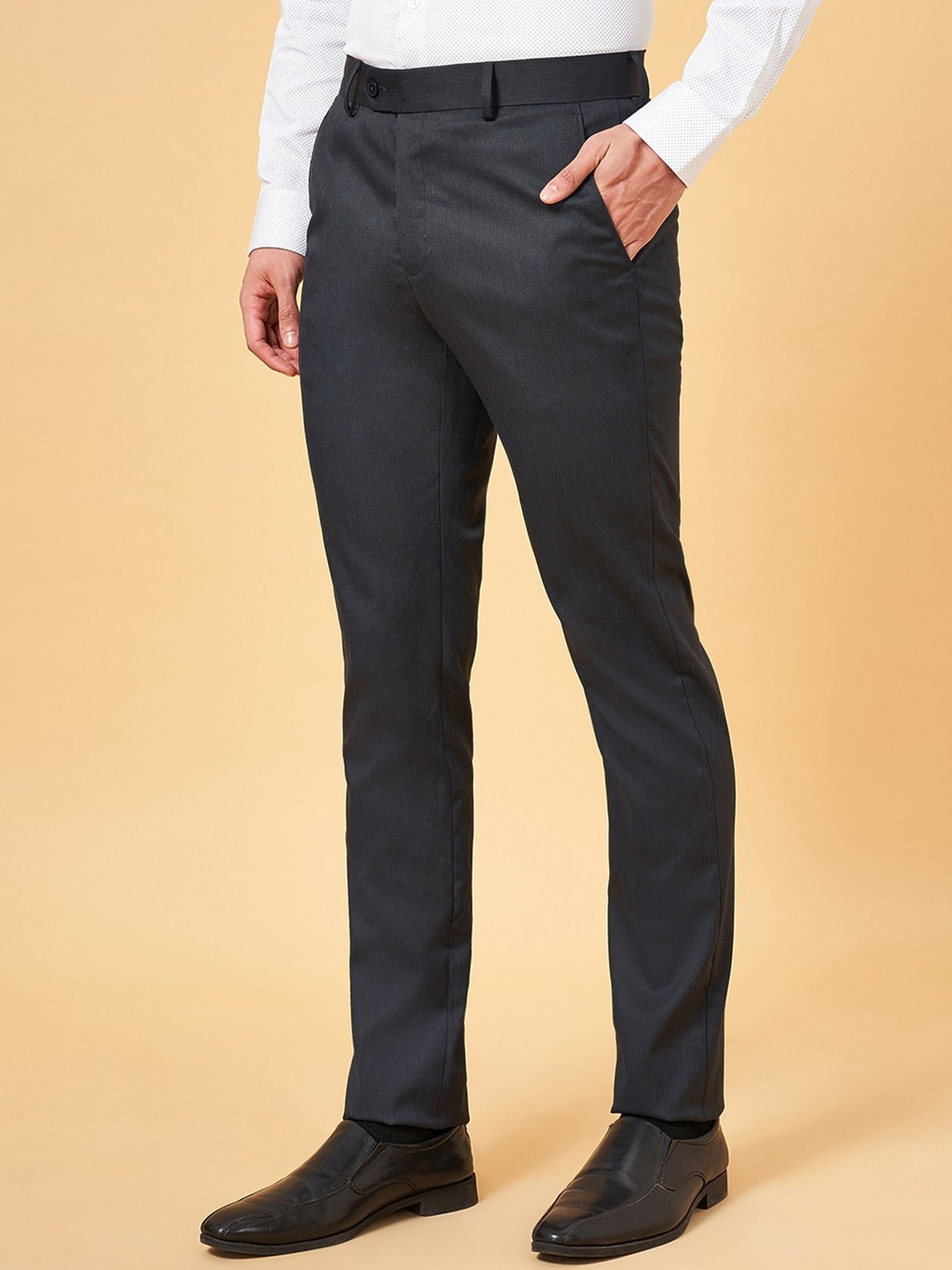 Peregrine By Pantaloons Aquifer Slim Fit Trousers