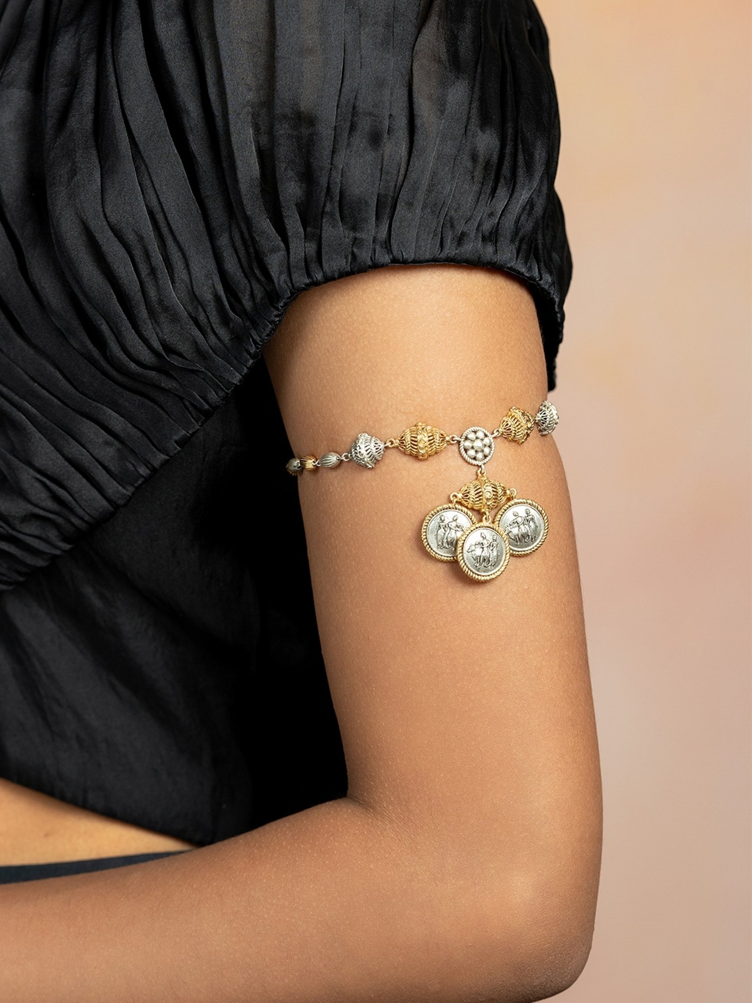 Shaya 92.5 Sterling Silver Jodi Coin Armlet for Women