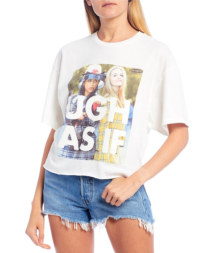 Junk Food Ugh As If Cropped Graphic Tee