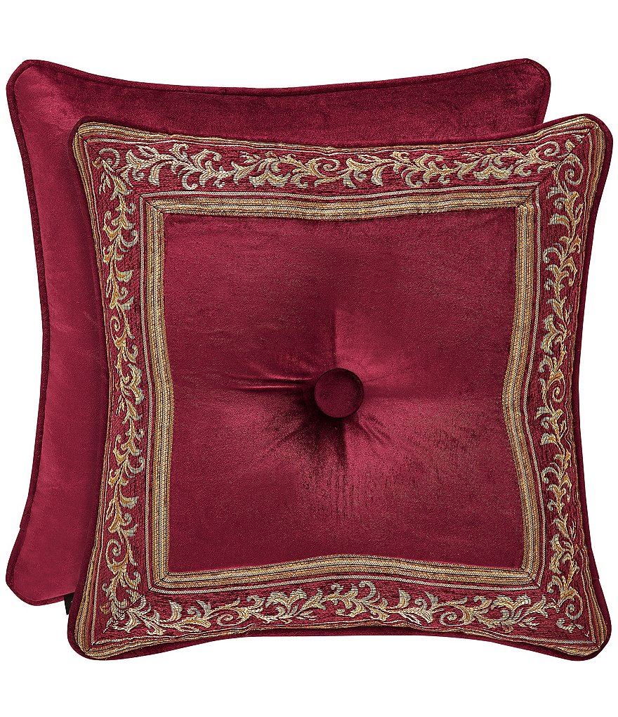 J. Queen New York Maribella Crimson Mitered Square Pillow