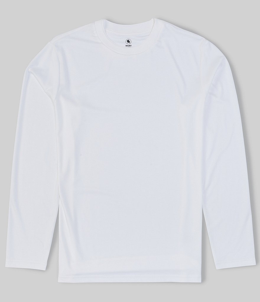 Hart Schaffner Marx Long Sleeve Solid Crew Tee Shirt
