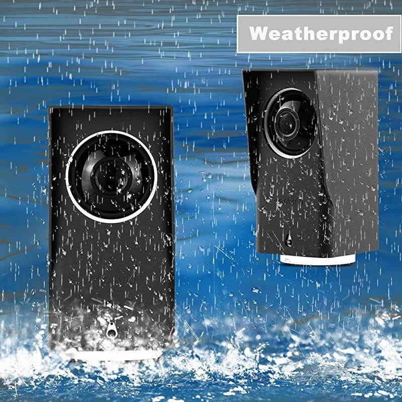 Cam Pan Cover Protective Silicone Skin Compatible with Cam Pan 1080p Security Camera UV and WaterResistant 2 Pack Black