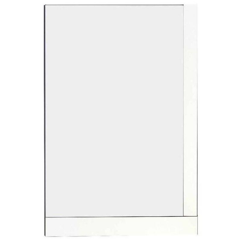 23.5" D2 Modern Plywood Veneer Mirror White - American Imaginations
