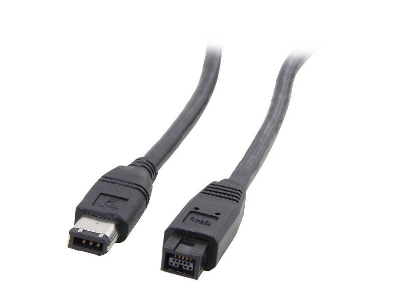 Micro Connectors, Inc. 6 feet Firewire Cable 1394B 9 Pin to 6 Pin (E07-238)