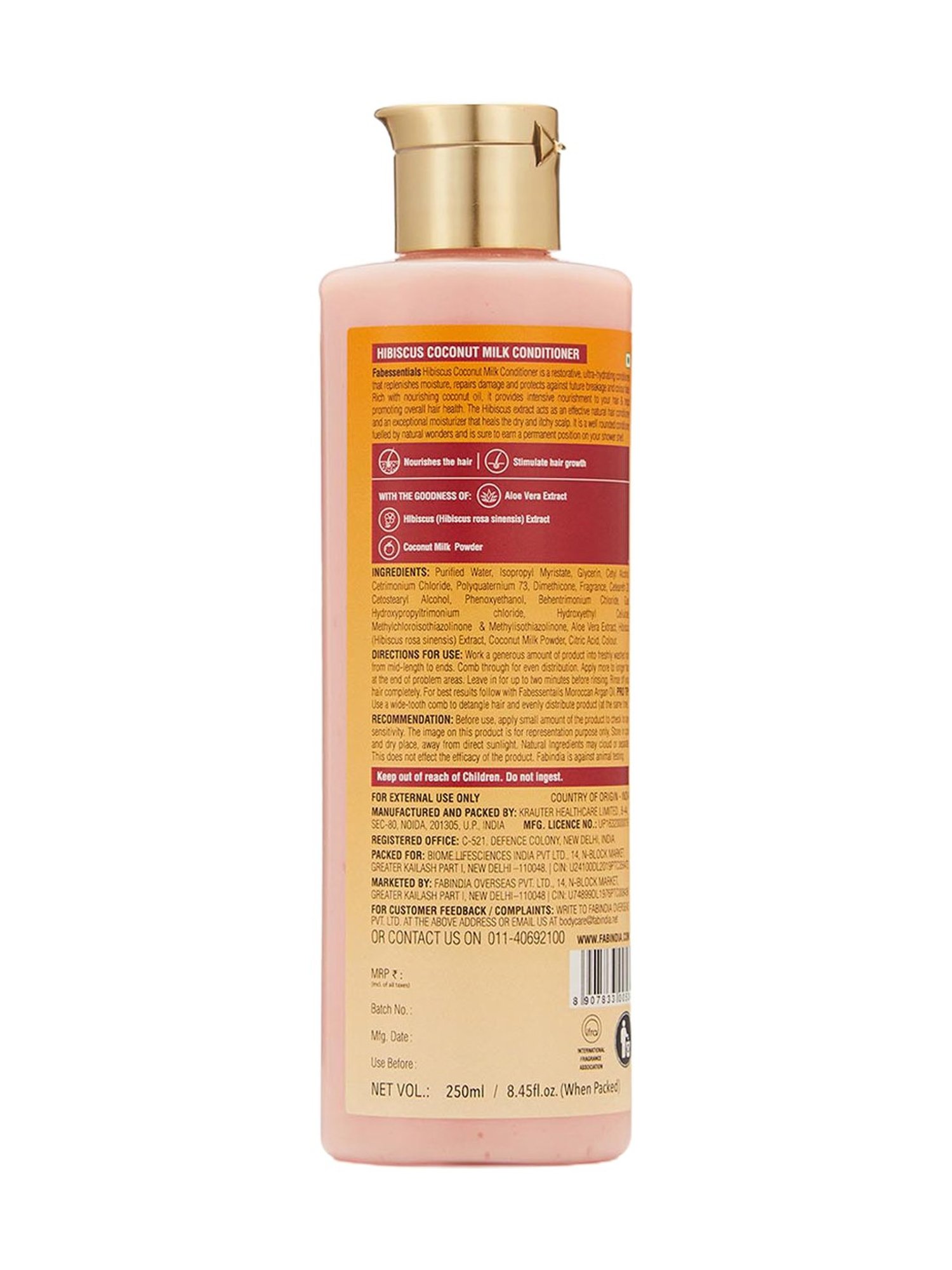 Fabessentials Hibiscus & Coconut Milk Conditioner  - 250 ml