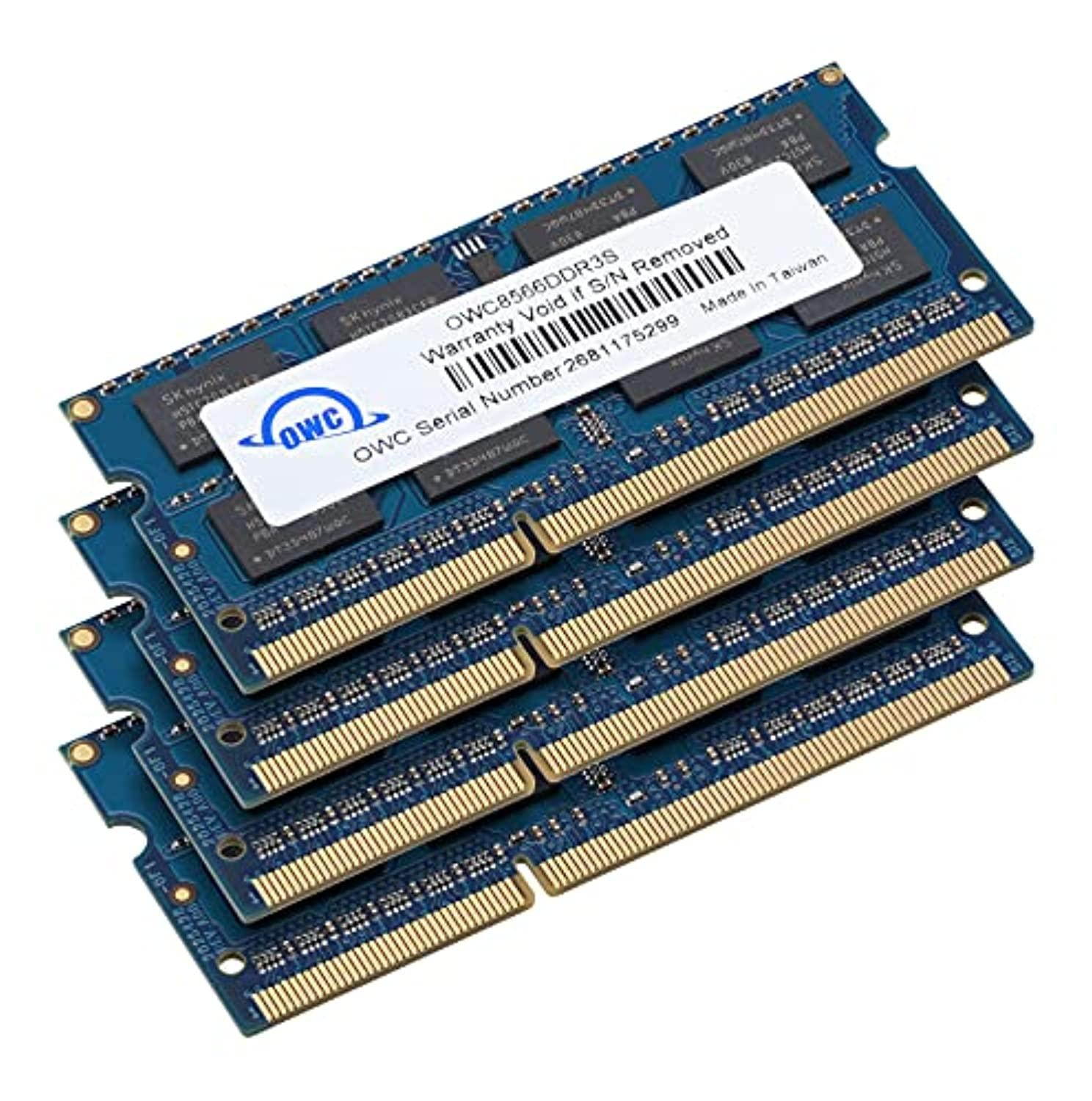 OWC 16GB ( 4x4GB ) PC3-8500 DDR3 1066MHz SODIMM 204 Pin Memory Upgrade Kit For all Apple iMac 21.5" and 27" (October/2009) Models. Model OWC8566DDR3S16S