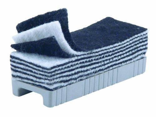 Peel-Away Dry Erase Board Eraser W/12 Disposable Pads, Felt, 5"