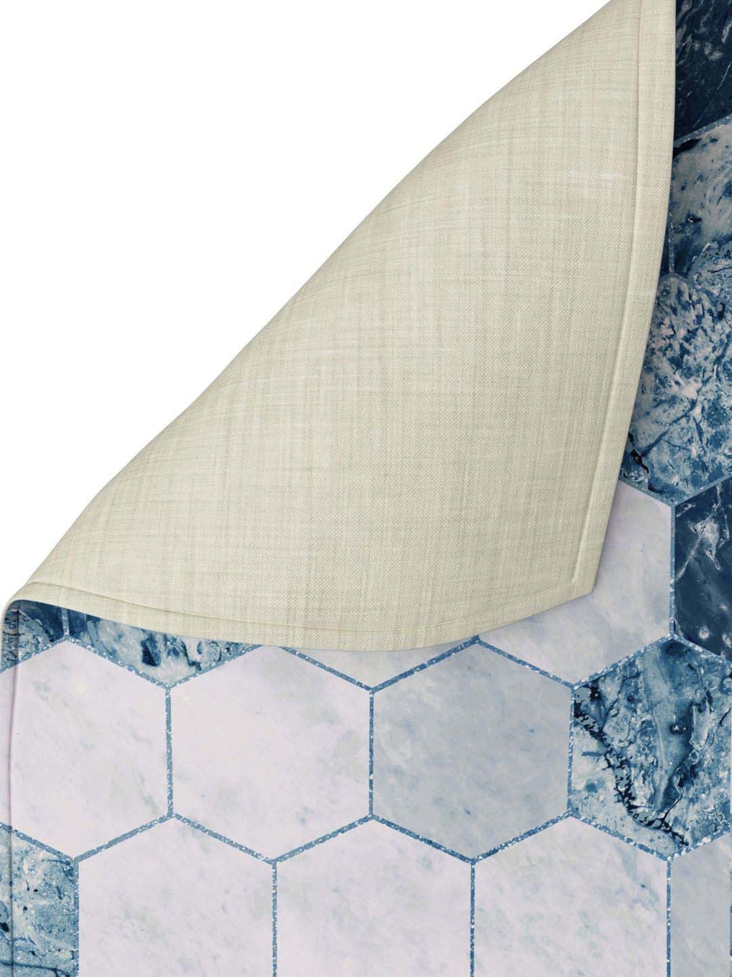 Petal Home Hexagon Blue & Purple Cotton 300 GSM Table Runner