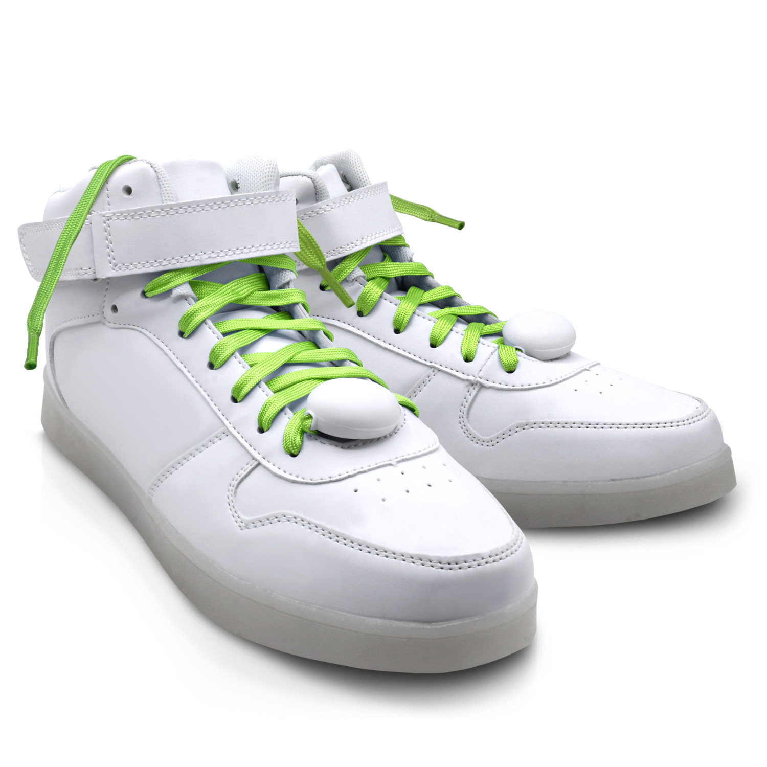 LED Shoelaces Luminous Nylon Flashing Modes EDM Festival Party Dancing Shoelaces for Boys Girls (Green)