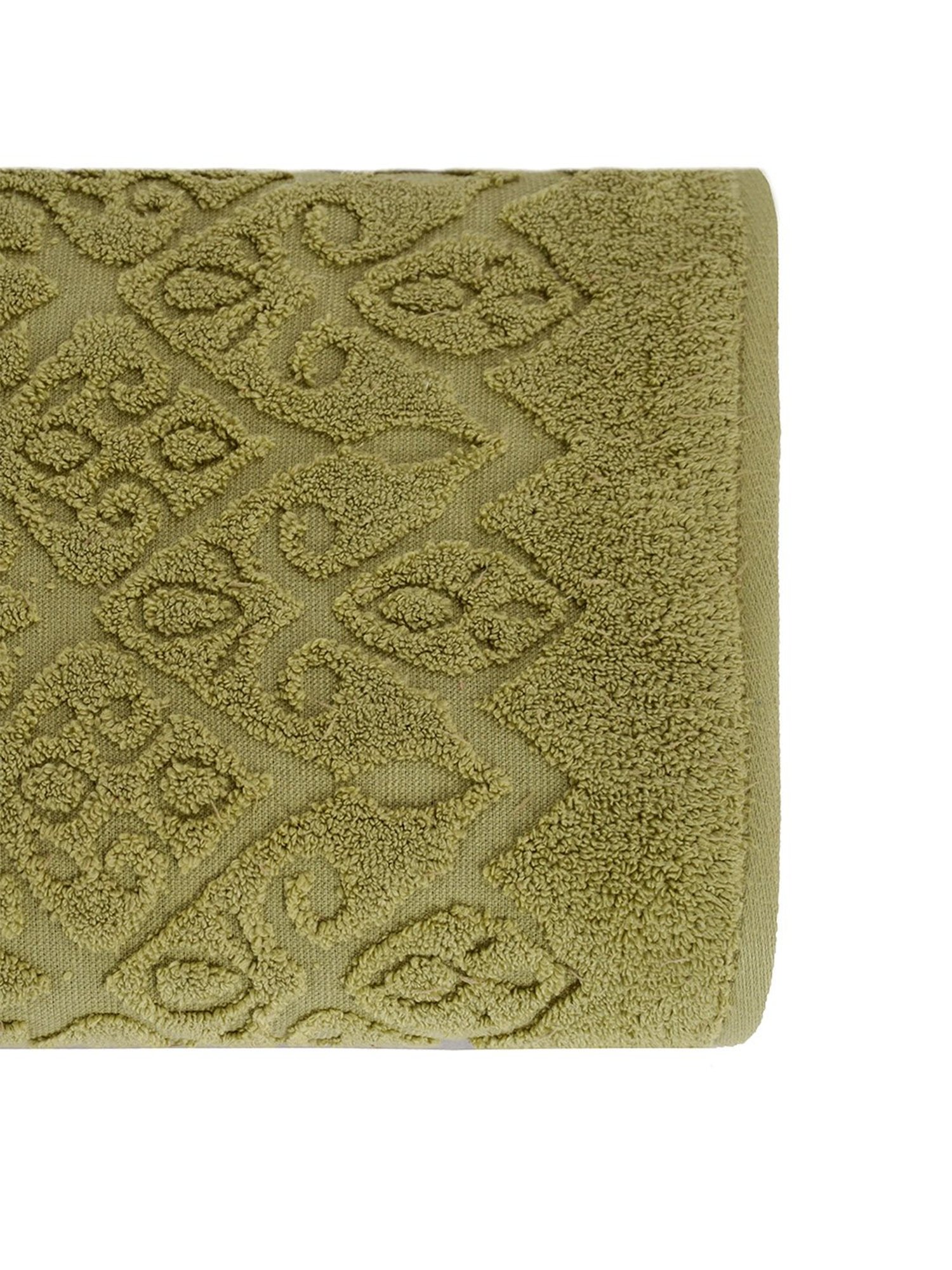 Maspar Green 550 GSM Cotton Hand Towel - Set of 2