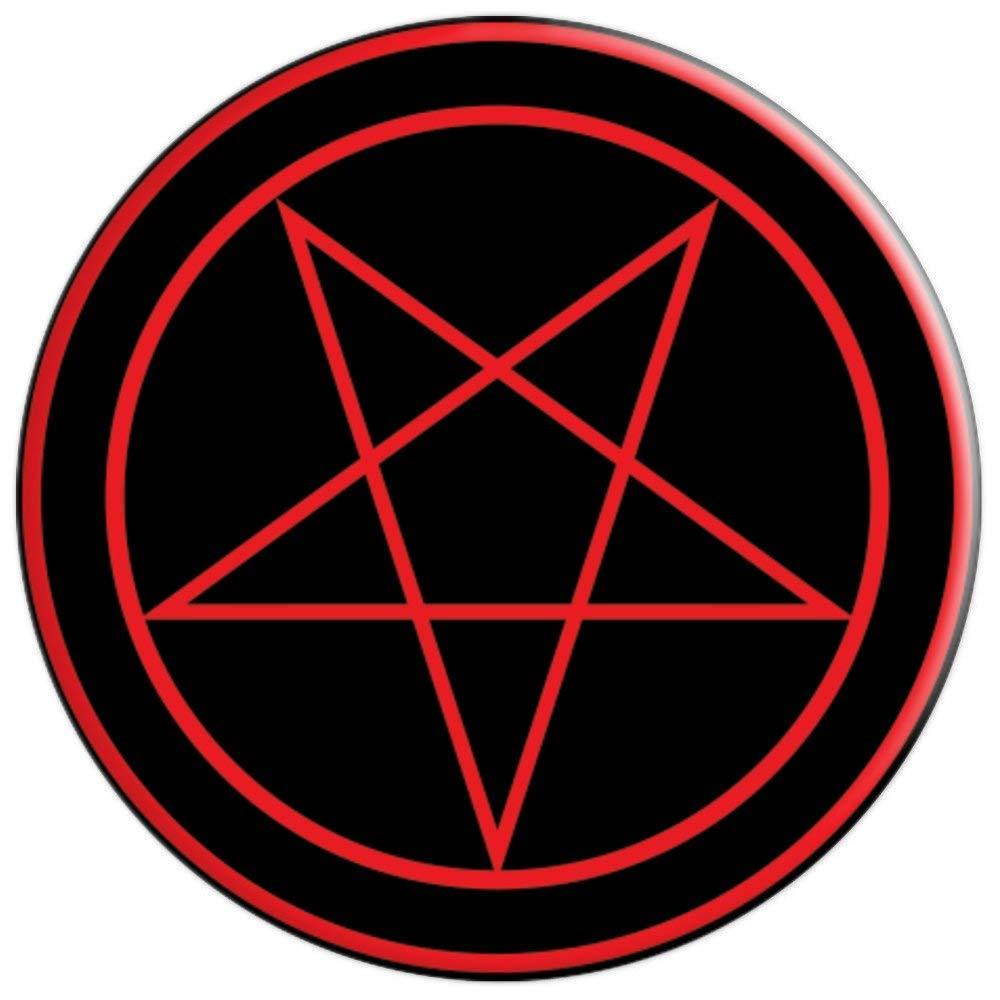 Pentagram Pagan Witch Satanic Symbol Star Simple - PopSockets Grip and Stand for Phones and Tablets