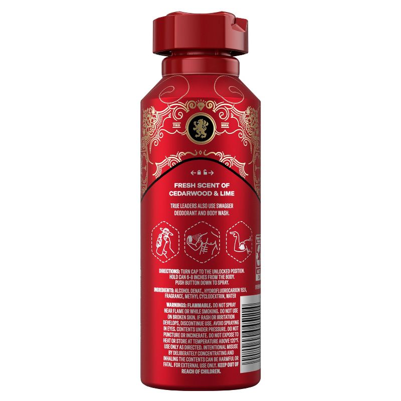 Old Spice Aluminum Free Swagger Body Spray for Men - 5.1oz