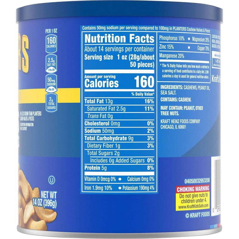 Planters Lightly Salted Halves And Pieces Cashews - 14oz