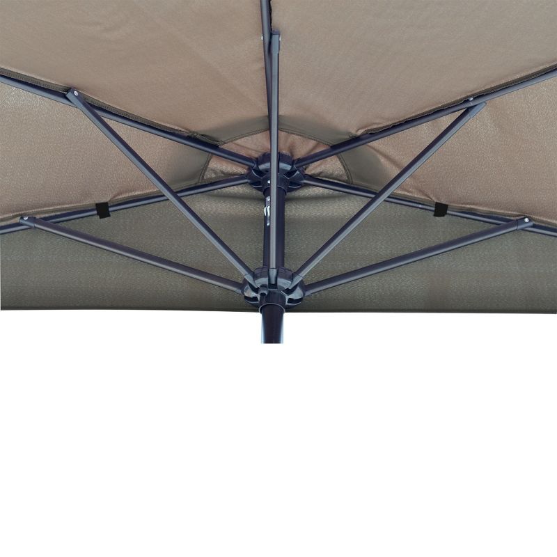 Lanai 8.75' x 4.375' Half Umbrella - Coffee - Island Umbrella
