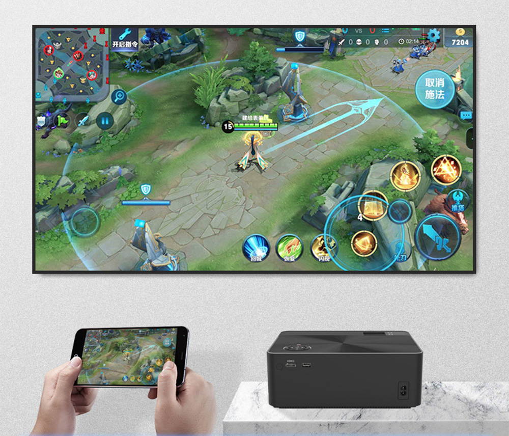 HD Projector 4000 Lumens Android WIFI Bluetooth Portable Cinema Beamer Support 1080p HDMI USB VGA AV SD