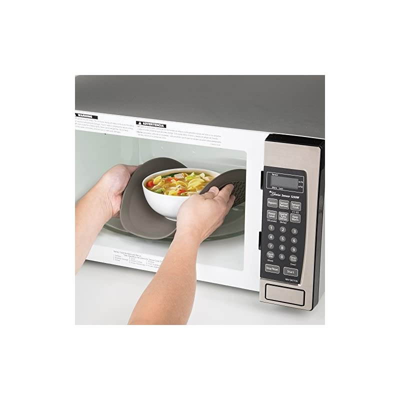 Solutions by Progressive Microwave Multi-Mat, Non-Stick Heat Resistant, 12" Inch Diameter, Protect From Spill Overs, Dishwasher Safe, Splatter Guard, Drying Mat, Trivet, Jar Opener, Hot Pad