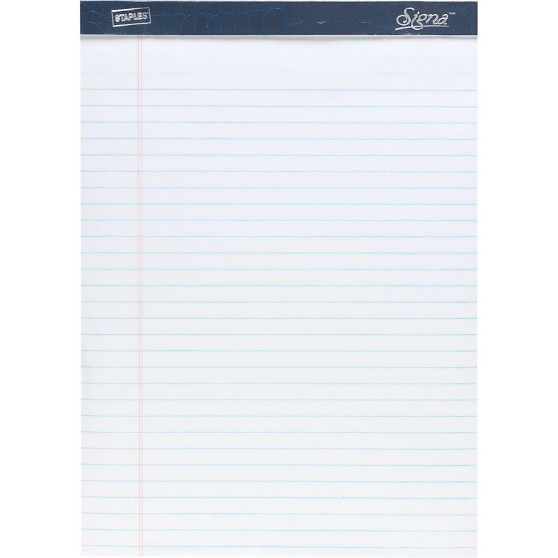 Staples Signa Notepads 8.25" x 11.75" Wide We 50 Sh/Pad 12 Pads/PK 809866