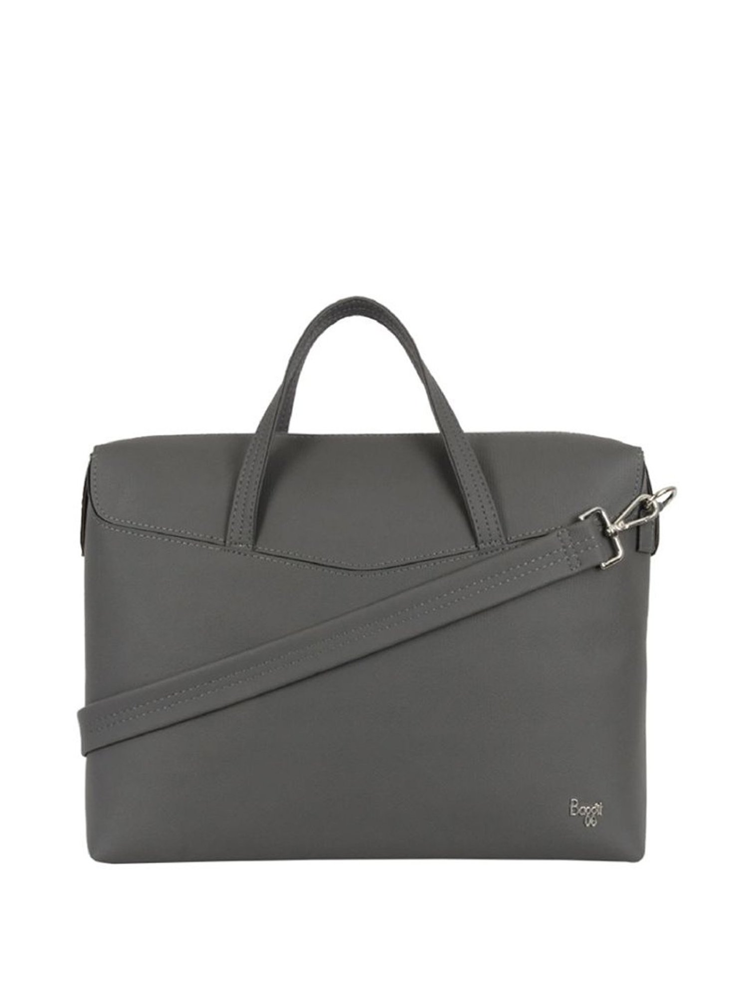 Baggit Grey Solid Large Laptop Messenger Bag