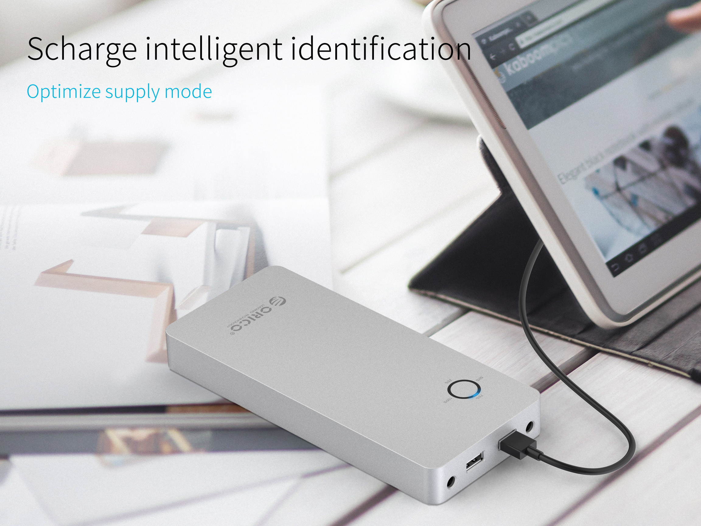 ORICO 18000mAh High Capacity Power Bank with 3 Ports USB3.0  DC Output 12/16/19V  for Laptop, iPhone, iPad,Tablet Samsung Mobile Phone Pack