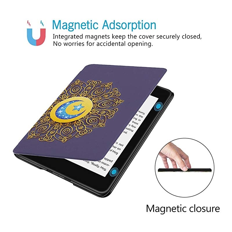 Painting Case for Allnew Kindle Paperwhite 10th Gen 2018 Release onlyWill Not fit Prior Gen Kindle Devices Star Moon Totem