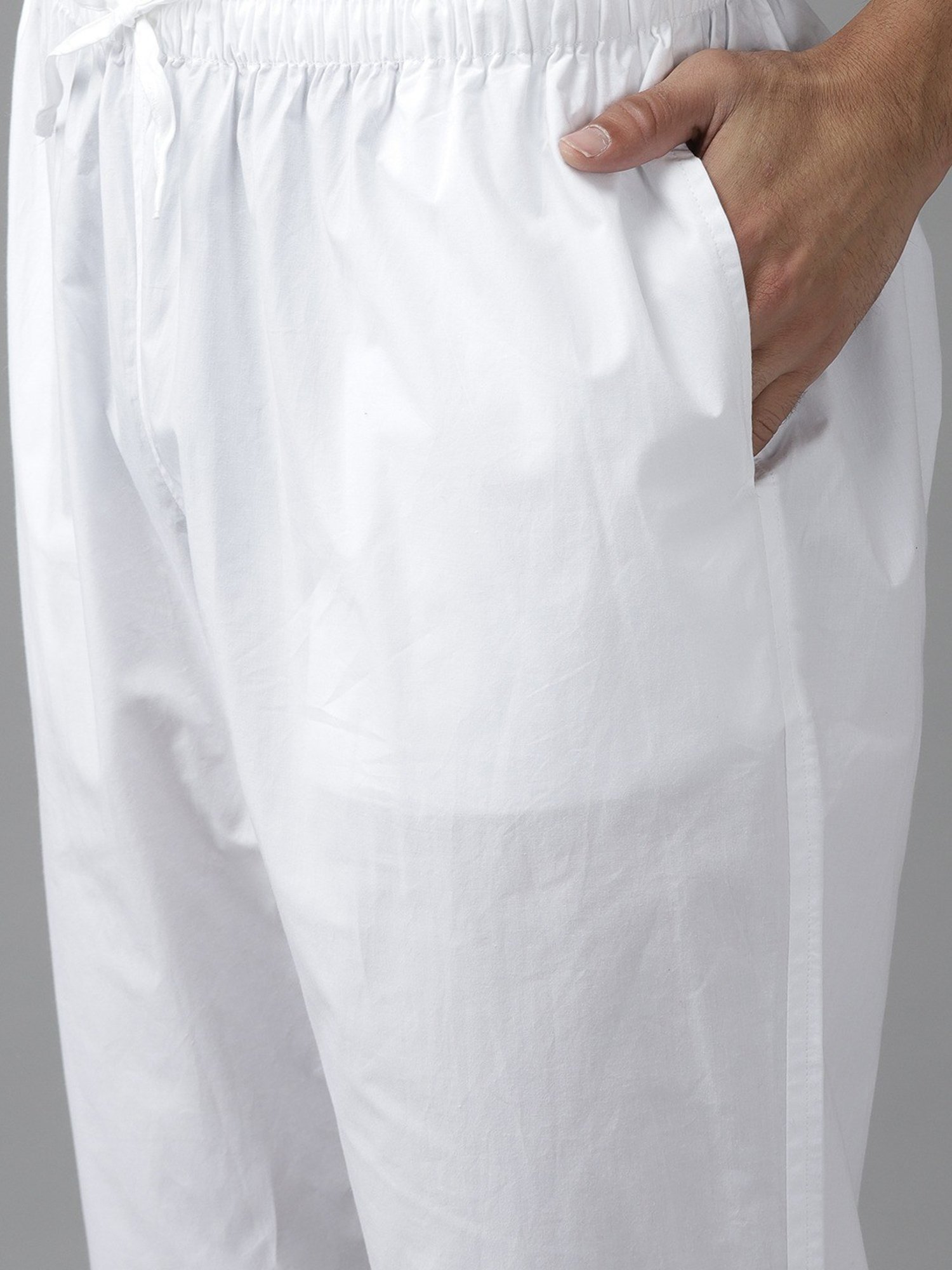 See Designs Grey & White Cotton Regular Fit Printed Kurta Bottom Set