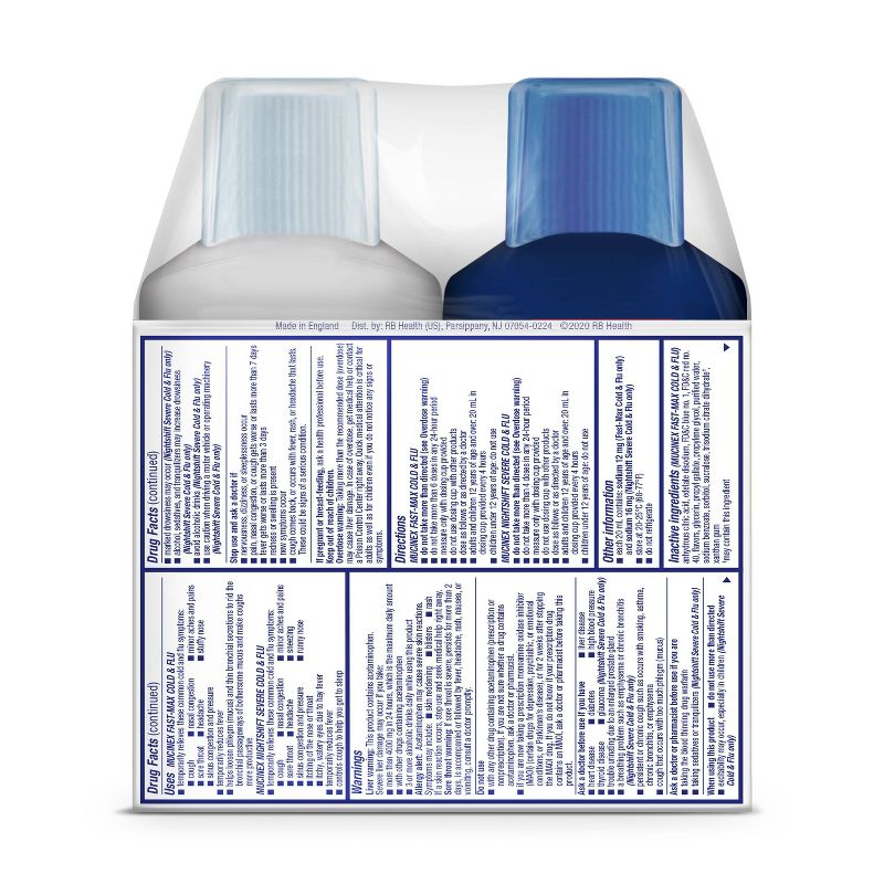 Mucinex Fast-Max Adult Liquid Cold & Flu Pack - Day & Night - 12 fl oz