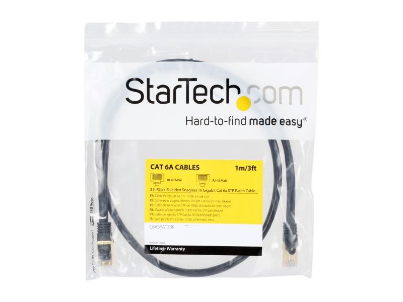 StarTech.com C6ASPAT7BK 7 ft. Network Ethernet Cables