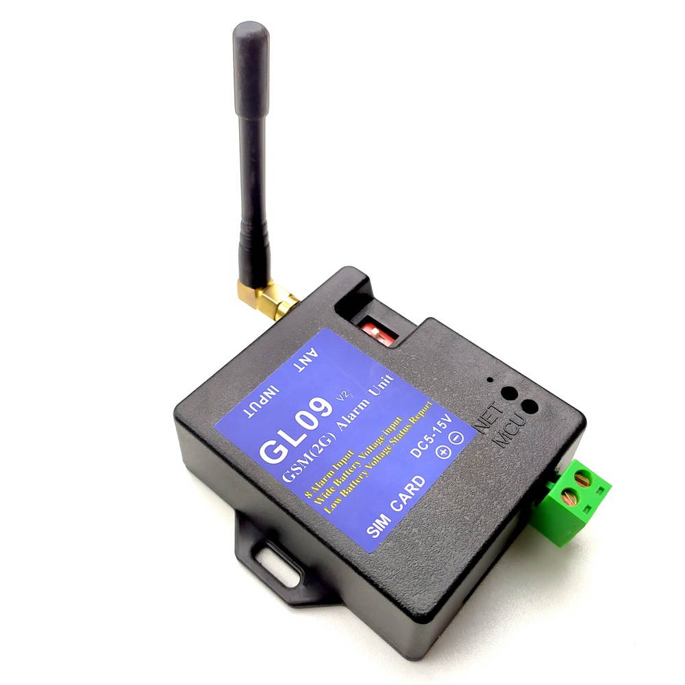 GL09 Intelligent Low Consumption Compatible Eight Alarm Inputs Power-save Working DC5V SMS Alert Alarm System Portable Home Module Fit For GA09