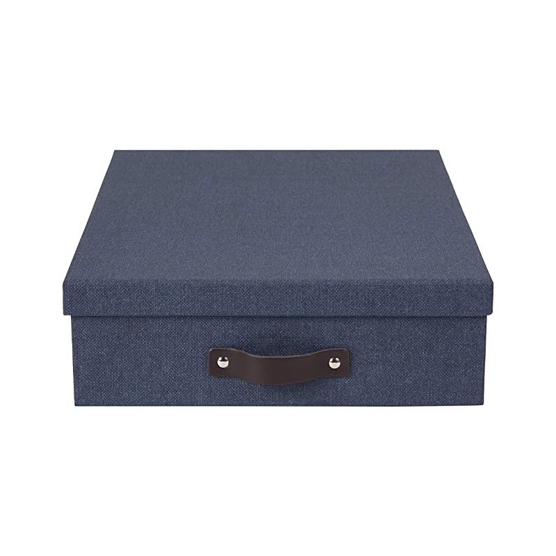 Oskar Canvas Fiberboard Document Letter Box 33 x 102 x 138 in Blue
