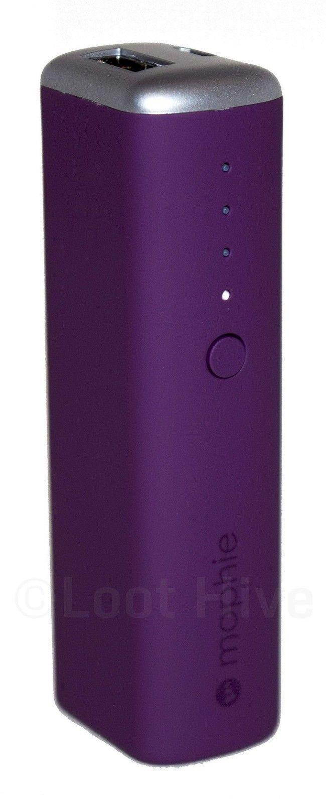 NEW ORIGINAL Mophie Power Reserve 1X Portable Battery PURPLE 2600mAh Charger USB
