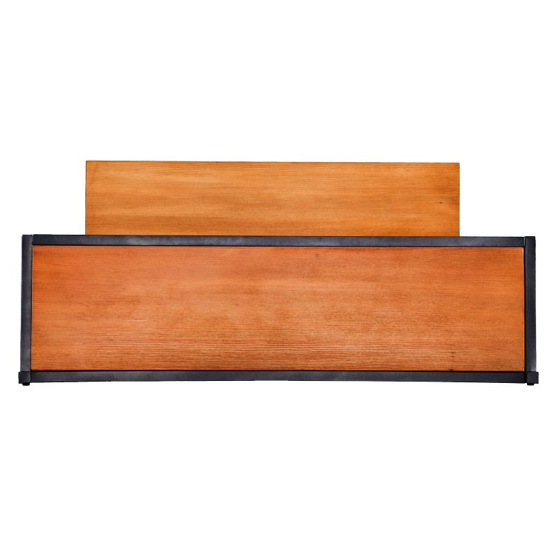 Chancellor Two-Tone Mixed Material Bakers Rack Black With Honey Pine Brown - Aiden Lane