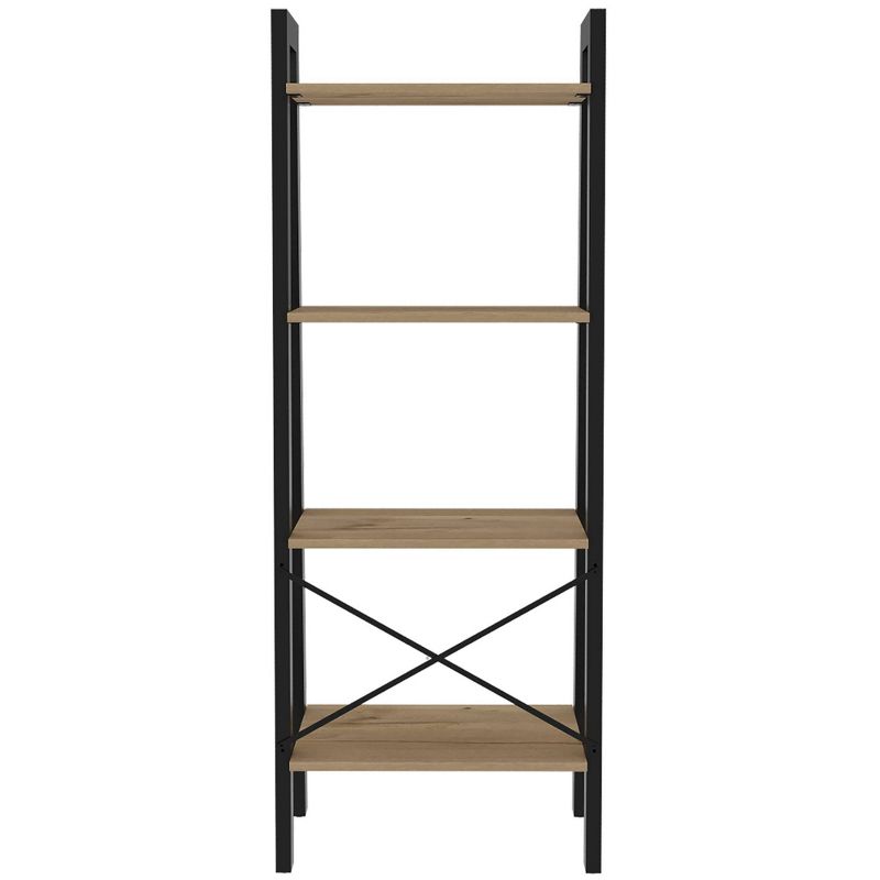 54" Emery 4 Tier Ladder Shelf Bookcase Light Wood - RST Brands