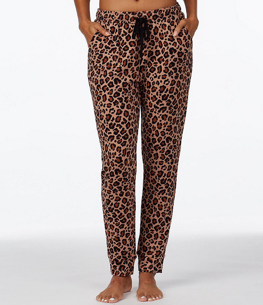 iRelax Animal Print Brushed French Terry Coordinating Sleep Pants