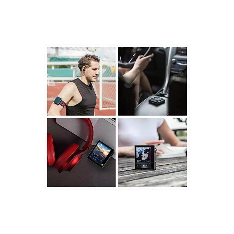 AP80 High Resolution Lossless MP3 Music Player with LDAC/aptX/FLAC/Hi-Res Audio/FM Radio, Hi-Fi Bluetooth Audio Player with Full Touch Screen (Black)