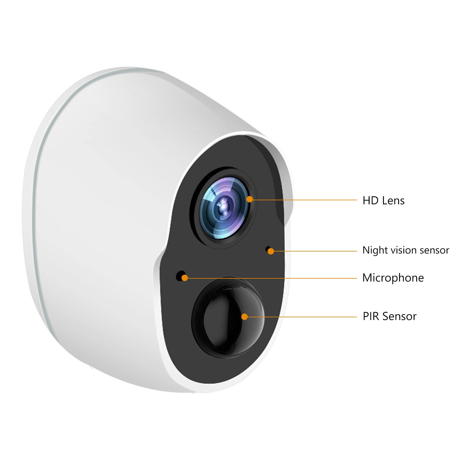 Rechargeable Battery Security Camera 2.4G WiFi Wireless 1080P Home Surveillance Camera Outdoor with 2-Way Audio/Night Vision/Motion Detection/IP66 Waterproof with 2pcs Battery