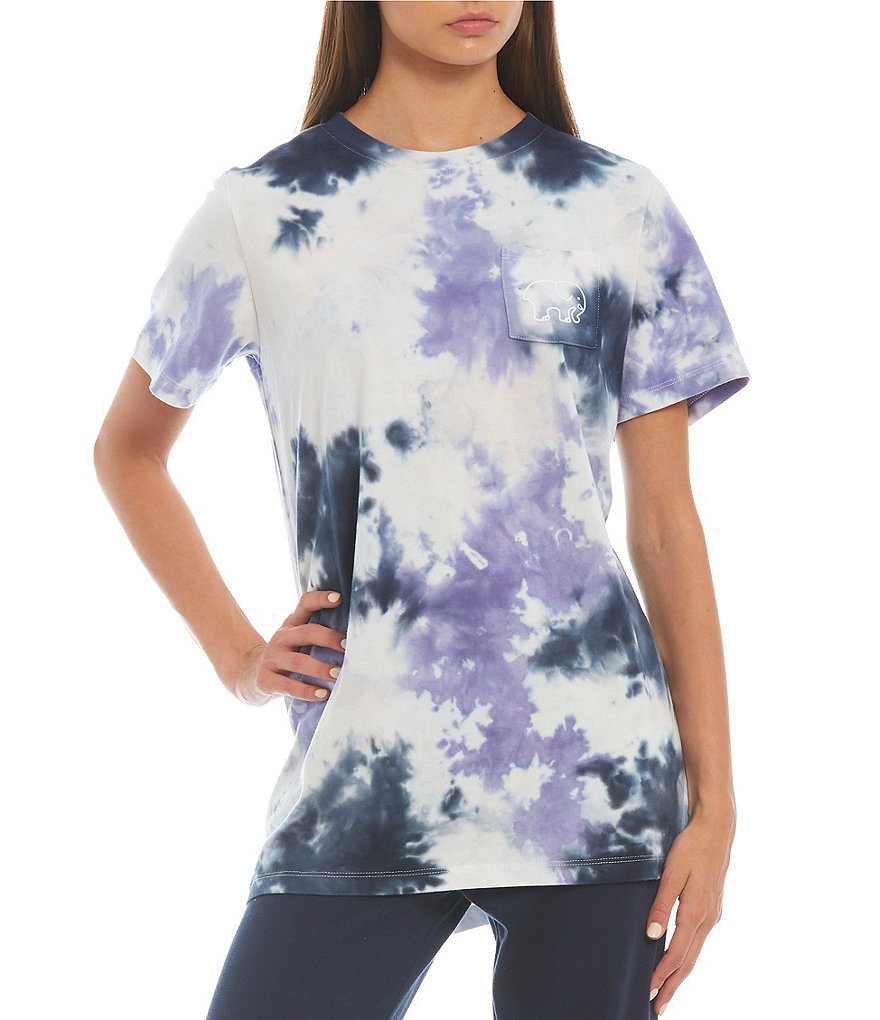 Ivory Ella Short-Sleeve Tie-Dye Graphic Tee