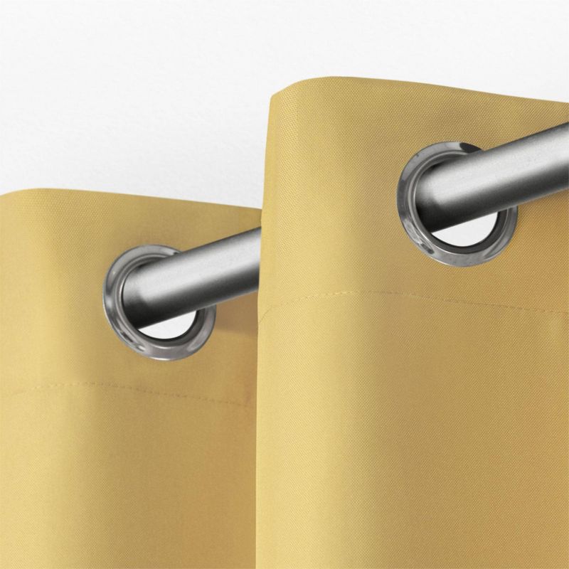 Set of 2 84"x54" Solid Cabana Grommet Top Light Filtering Curtain Panel Yellow - Exclusive Home