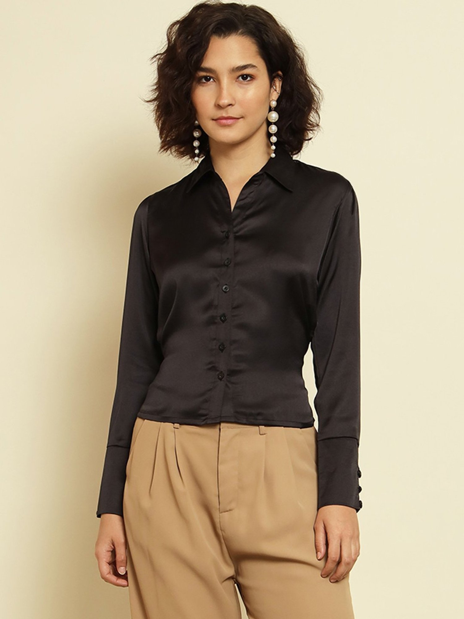Trend Arrest Black Full Sleeves Shirt