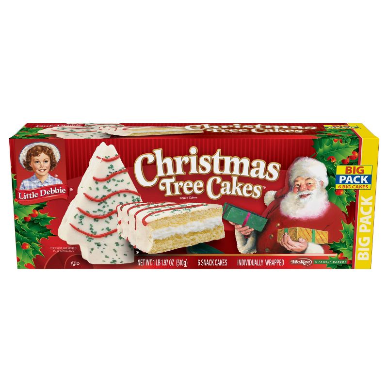 Little Debbie Big Pack Christmas Tree Vanilla Cakes - 17.97oz